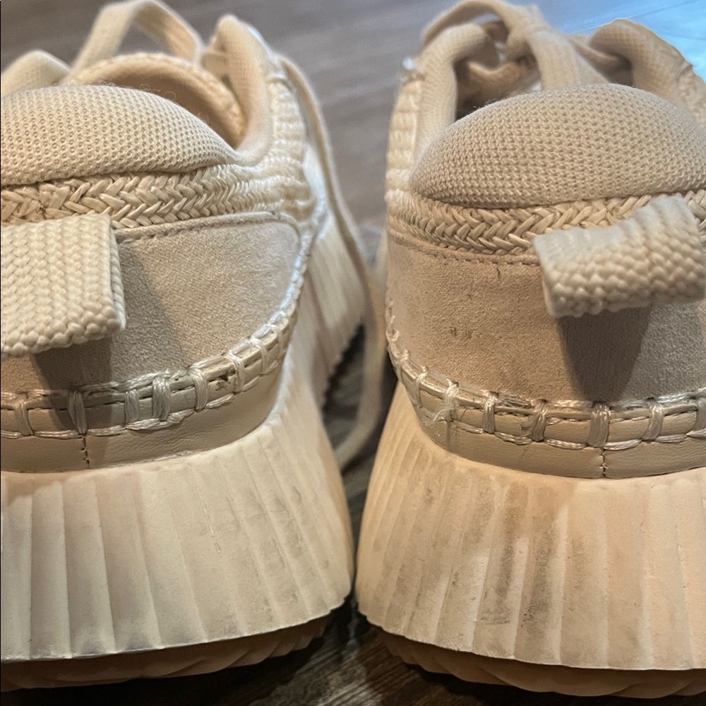 Dolce Vita Woven Platform Cream Sneakers - Size 7 - Picture 9 of 11